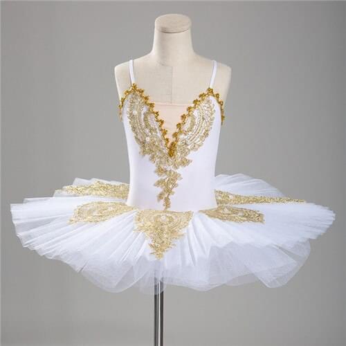 High Quality Swan Lake Ballet Dress Costume Ballerina Clothes Children Kids Tutu Ballet Dress Pancake Costume Adult Women Girls