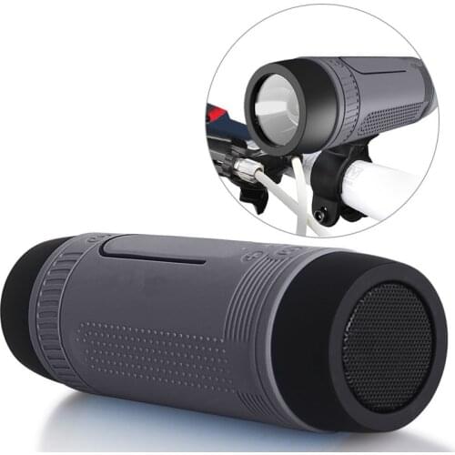 Column Bluetooth Speaker Fm Radio Waterproof Portable Sound Box Outdoor Boombox Mini Wireless Bicycle Speaker+Mounting