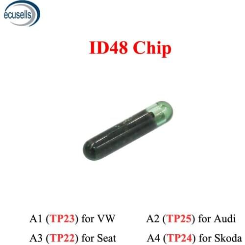 CAN (A1) TP23 ID48 Chip Glass for Volkswagen V-W,(A2) TP25 for Audi,(A3) TP22 for Seat,(A4) TP24 for Skoda