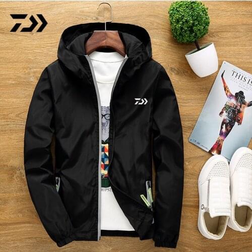 Daiwa Outdoor S-7XL Big Size Men and Women Jacket Couple Windbreaker Reflective Fishing Clothing Hiking Camping Clothes