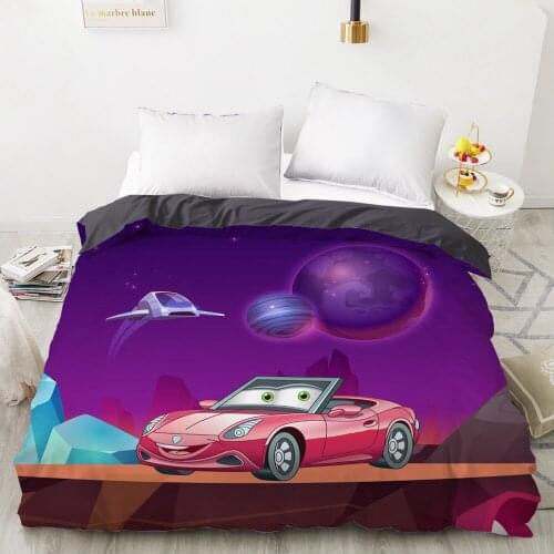 Car Cartoon Kids Duvet cover Quilt/Blanket/Comfortable Case Bedding for children baby girls 140x200 240x220 for Home star