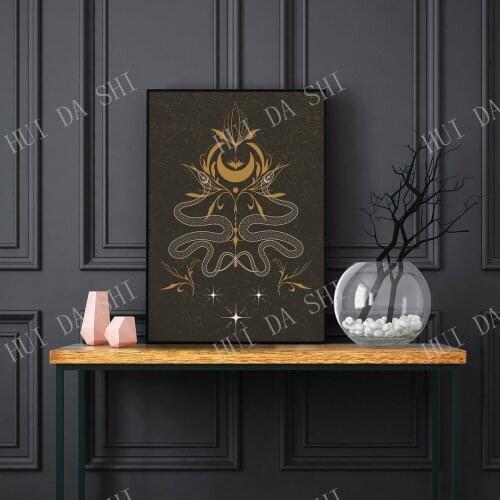 Witch Snake Art Print, Wall Decor, Wall Hangings, Witchy Decor, Witchy Wall Decor, Celestial Decor, Witchy Decorations