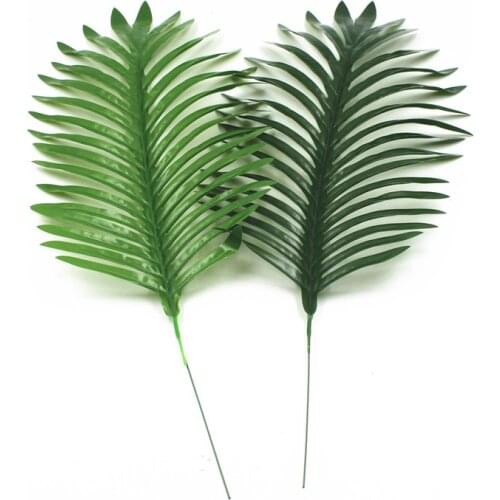 10pcs High Imitation Artificial Palm Tree Leaf Kwai Tree Leaves for Home Decoration Silk and Plastic Leaf