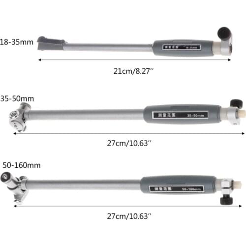 50-160mm Inner Diameter Gauge Measuring Rod + Probe (no indicator) Accessories Inner 18-35mm 35-50mm Diameter Gauge Tool