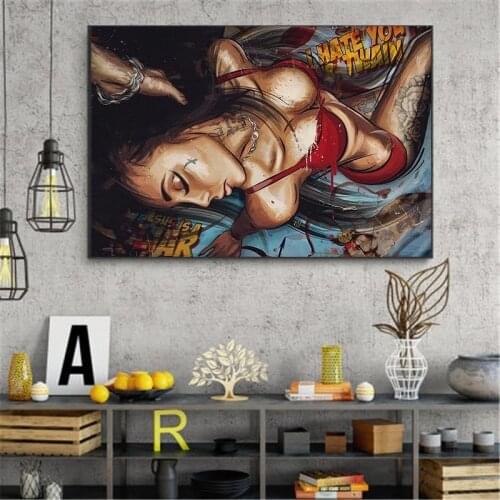 Figure Canvas Oil Painting Modern Sexy Women Posters and Prints Quadros Wall Pop Art Picture for Living Room Home Decor Cuadros