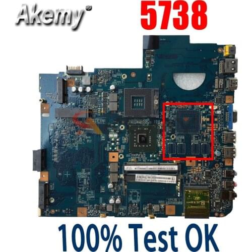 Akemy Laptop motherboard For ACER Aspire 5738 5738G DDR3 Mainboard MBP5601019 MB.P5601.019 09912-1 48.4CG08.011 GM45