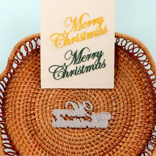 DUOFEN METAL CUTTING Dies 090126 Merry Christmas stencil for DIY papercraft project Scrapbook Paper Album greeting cards
