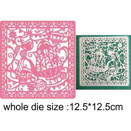 Metal cutting dies cut die mold Flower Background Frame decoration Scrapbook paper craft knife mould blade punch stencils dies