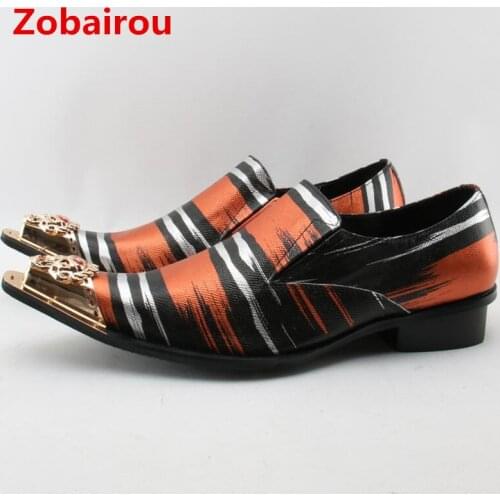 Akamatsu gold pointy dress shoes prom vintage loafers genuine leather glitter mocassin homme flats mens shoes italy plus size