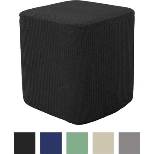 Stretch Square Foot Rest Ottoman Covers Decorative Footstool Slipcover