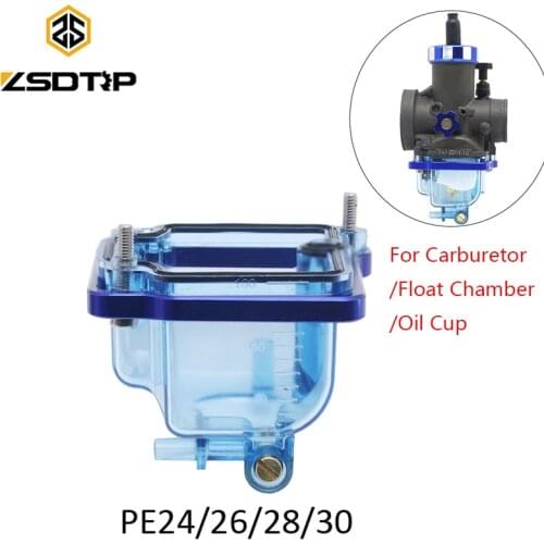 ZSDTRP For Keihi PE 24 26 28 30MM Carburetor Carb Bottom Float Bowl Comp Chamber Transparent Blue Oil Cup Carb Lower Cover