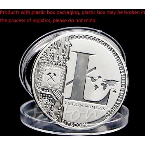 Ilver Plated 25 Litecoin Coins Vires in Numeris Commemorative Coin Collection Retailsale