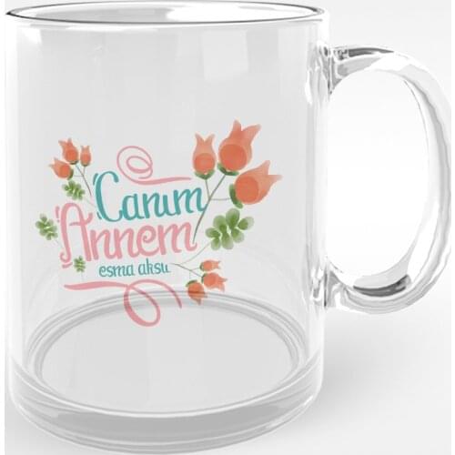 Personalized Dear Mom Design Glass Mug Cup-13