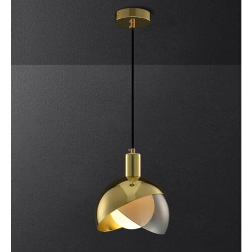 Postmodern Golden Single Head Glass Small Chandelier Dining Living Room Background Wall Creative Bedroom Bedside Corridor Lights
