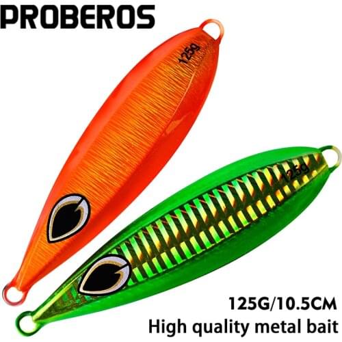 1PC Jigging Fishing Bait 125G/10.5CM Metal Jig Fishing Lure Paillette Knife Wobbler Artificial Hard Bait Lure