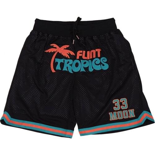 BG Basketball shorts Flint Tropics MOON 33 Embroidery sewing Zip pocket outdoor sport big size various styles black sandbeach