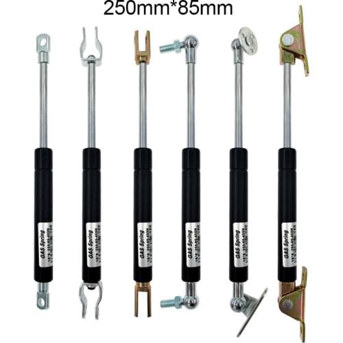 18*8 Rod 85mm Stroke Gas Spring 250mm Hole Center Distance Cupboard Hinges Gas Spring Force lift support 50N-500N/5kg-50kg