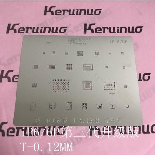 For Iphone 6 6p ic chip BGA Stencil BGA Direct Heating Template 0.12mm Thickness, good quality not easily deformed