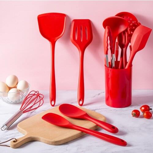 Thirteen Pieces of Scoop Scraping Set Utensils for Silicone Kitchen Accessories Gadget Sets Cooking Stir-fry Shovel