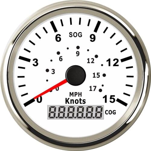 SAMDO 0-17MPH 0-15Knots 85mm Universal GPS Speedometer Gauge Odometer For ATV UTV Motorcycle Marine Boat Buggy