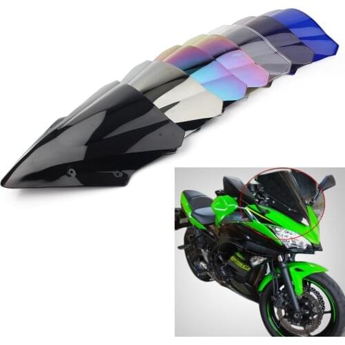 Ninja 650 Motorcycle Windshield Street Bike Windscreen Double Bubble Windproof For Kawasaki EX650 ER6F Ninja650 2017 2018 2019