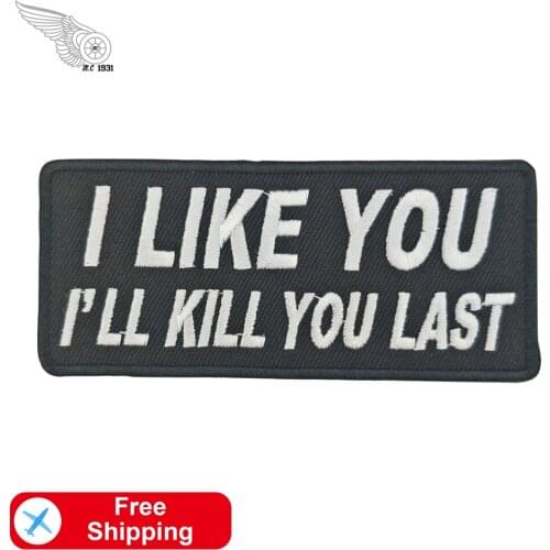 I Like You Funny Tags Embroidery DIY Patch Cute Applique 3D Handmade Iron on Patch For Clothing Decoration T Shirt Design