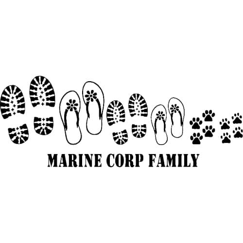 11x30cm Marine Corp Family Shoes Car Stickers Window Door Decal Funny Car Accessories Waterproof T188