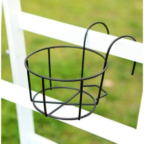 2PCS Flower Rack Iron Stand Plant Garden Hanging Pot Holder Round Indoor Outdoor Balcony Frame Home Decoration Rack