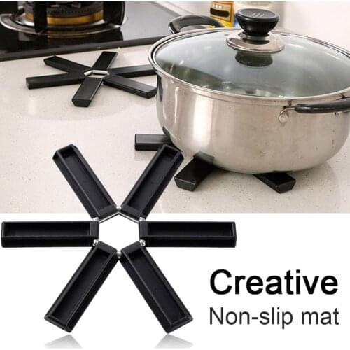 60% Hot Sale Foldable Non-slip Heat Insulation Pad Pot Mat Dish Kitchen Dinning Table Coaster