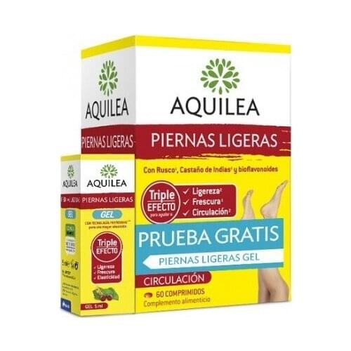 AQUILEA - PIERNAS LIGERAS (60 COMPRIDOS) + MUESTRA REGALO PIERNAS LIGERAS GEL (5 ML)