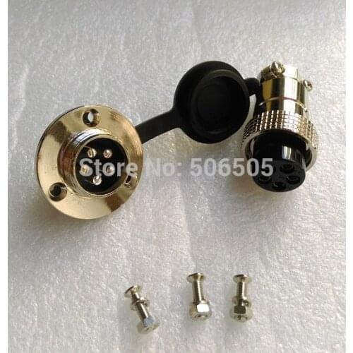 Free shipping M20/GX20/DF20 5pins 20mm aviation connector Wire Panel Connector Socket and Plug With Flange 2set/lot