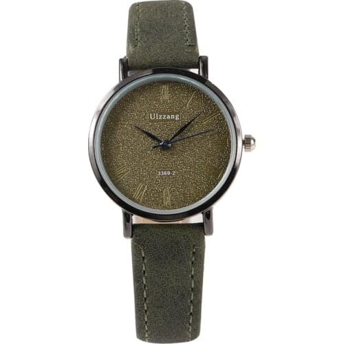 Retro Simple Fashion Small Women Watches Laides Casual Quartz Wrist Watch Green Leather Band New Watch Female Clock reloj mujer