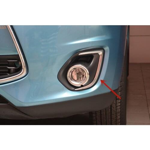 For Mitsubishi ASX 2013-2018 ABS Chrome front fog lamp rear fog lamp decoration frame protective anti-scratch Car styling