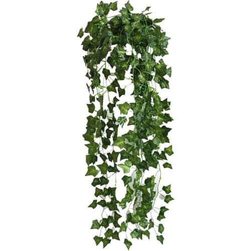 90cm Length Artificial Leaf Garland Plants Wall Hanging Ivy Vine Foliage Plants decor for Party Wedding Home DIY decoration
