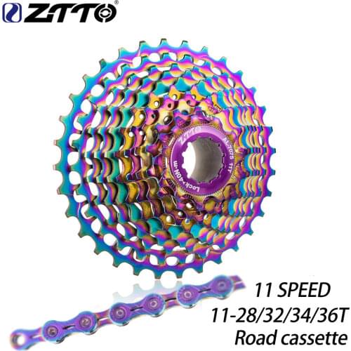 ZTTO Road Bike 11Speed SLR2 Cassette Ultralight 11s 11-28T Colorful Random Freewheel 11-36T SPROCKET CNC 11v K7 Road Gravel Bike
