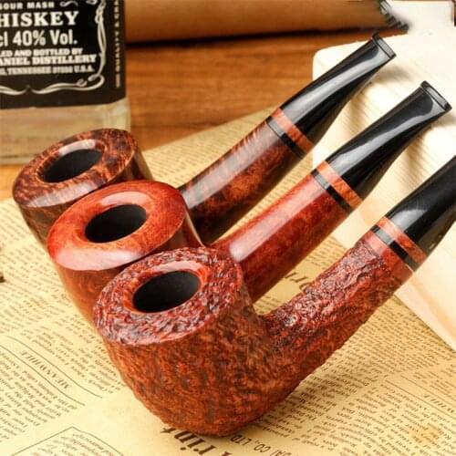 High-end briar pipe handmade pipe tobacco pipe large curved briar root tobacco pipe