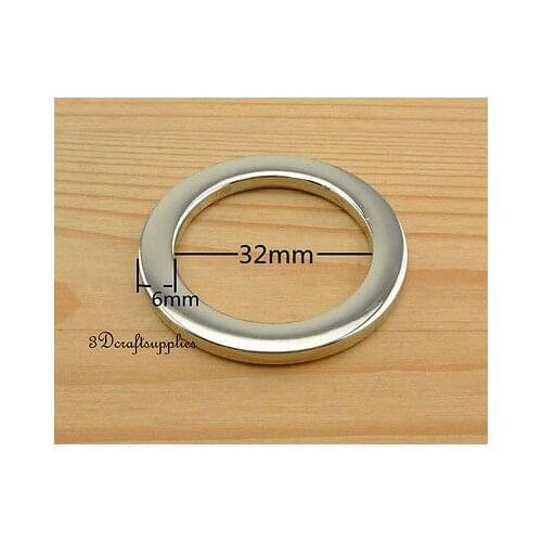 Metal O rings O-ring purse ring connector nickel alloy 32mm 1 1/4 inch 10pcs U82