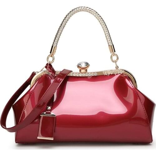 Fashion bridal bag dinner ladies bag wedding bag patent leather handbag single shoulder diagonal