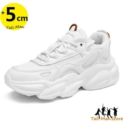Men Sneakers Elevator Shoes Height Increasing Shoes High Top Blade Series Sports Shoes Cushioning Running Shoes 5CM