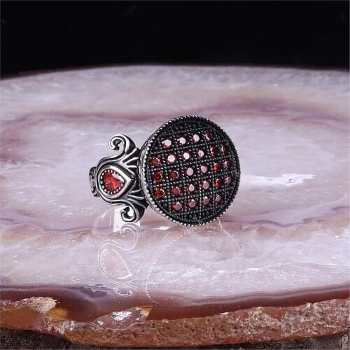 Zircon 925 Sterling 925 K Silver Men 'S Ring