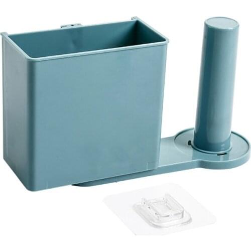 Wall Punch-Free Paper Towel Holder Toothbrush Toothpaste Container Multifunctional Storage Holder Kitchen Knife Fork Organizer