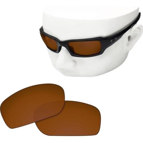 OOWLIT Polarized Replacement Lenses of Brown for-Oakley Flak Jacket Sunglasses