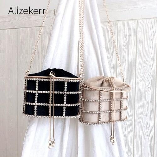 Printed Rhinestone Evening Clutch Bags For Women 2020 Luxury Designer Metal Basket Clutch Purses Ladies Handbags Wedding Party