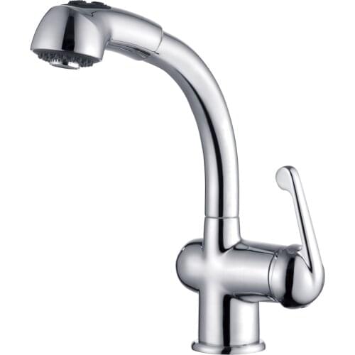 X8238K1 - Luxury Deck Mounted Chrome Color Brass Material Removable of Pull Out Sink Faucet