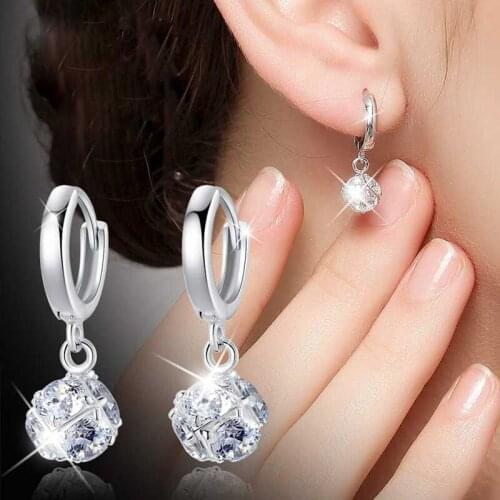 Vintage Cube Box Stud Earrings For Women Silver Color Geometric Earrings Brinco Trendy Fashion Jewelry Gifts