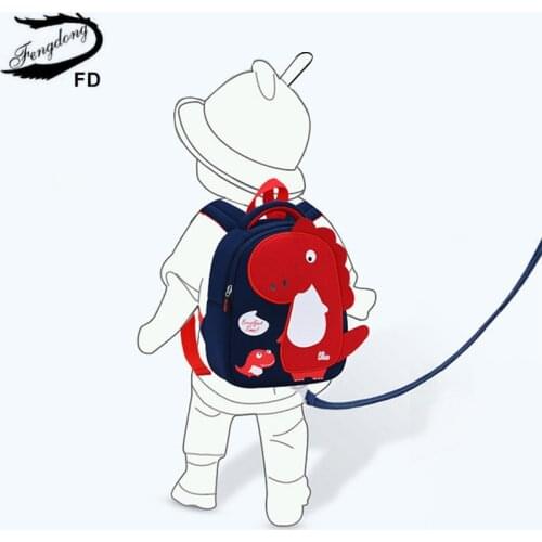 Fengdong anti lost baby backpack small kindergarten backpack mini school bags for girls nursery school bag cute animal book bag