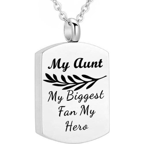 Cremation Jewelry Urn Necklace with Olive Branch Urn pendant Memorial Keepsake Ashes Holder square Pendant(Engraving)