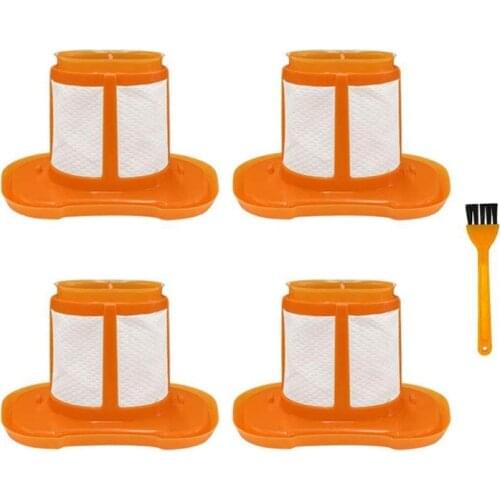 4 Pcs Vacuum Replacement Filter and 1 Brush for HHVKF10 Handheld Vacuum Cleaner,for Models HHVK320J10,HHVK515J00FF,Etc