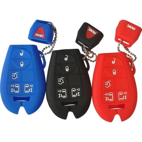 Car Key Cover Protect Fob For Jeep Commander Dodge Grand Caravan For Chrysler Town Country Remote Key Case Keychain Car