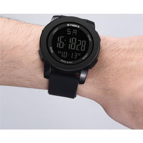 SYNOKE Digital Watch Men Watches LED Waterproof Digital Fitness Sport Watch Military Wristwatch Male Mens Watches Clock N50